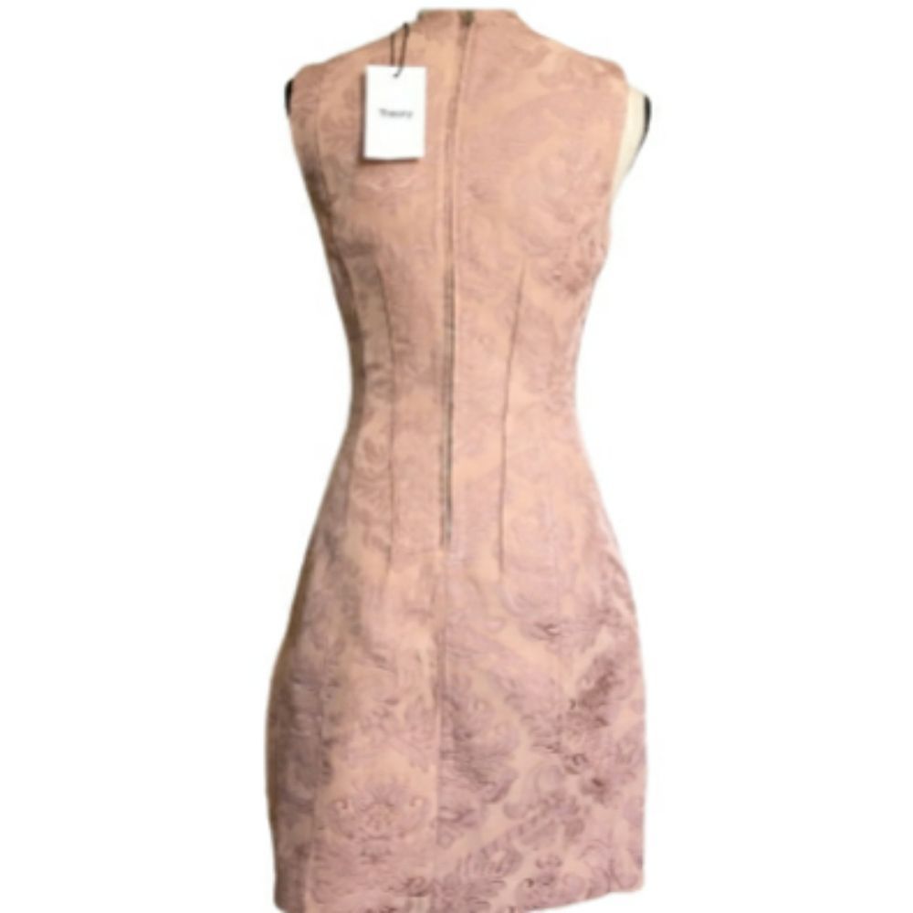 Theory Pink Baroque Sleeveless Hourglass Cocktail - Picture 4 of 8